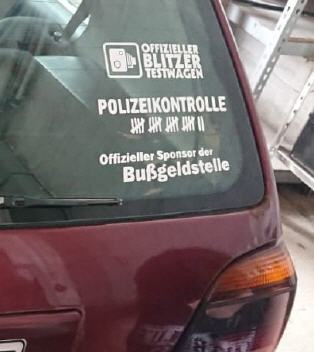 Aufkleber 003  Polizeikontrolle